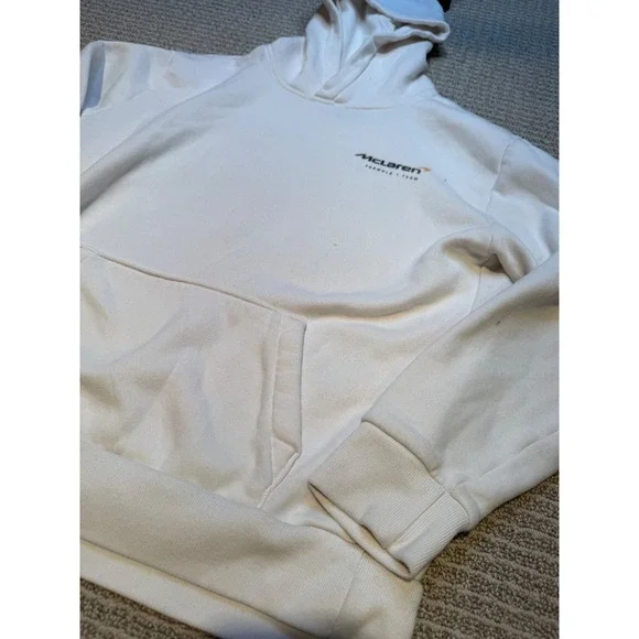 Hollister McLaren Formula 1 Team Hoodie White MCL60 2023 Graphic Mens XS - Picture 5 of 8